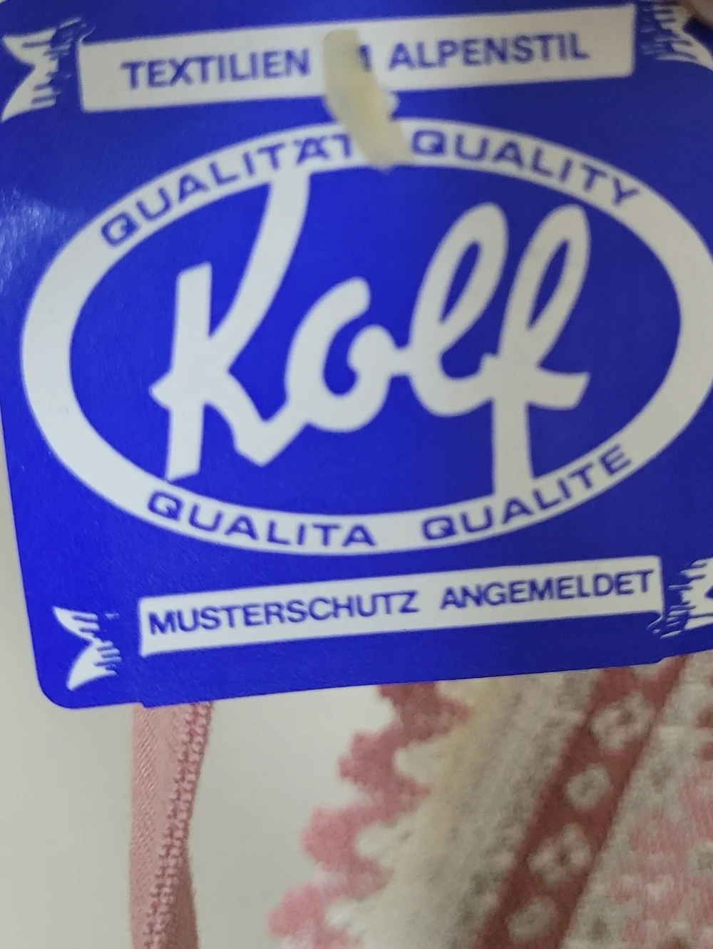 Vintage Kolf Austria Apron & Matching Oven Mit NWT Crochet Trim Linen Cotton